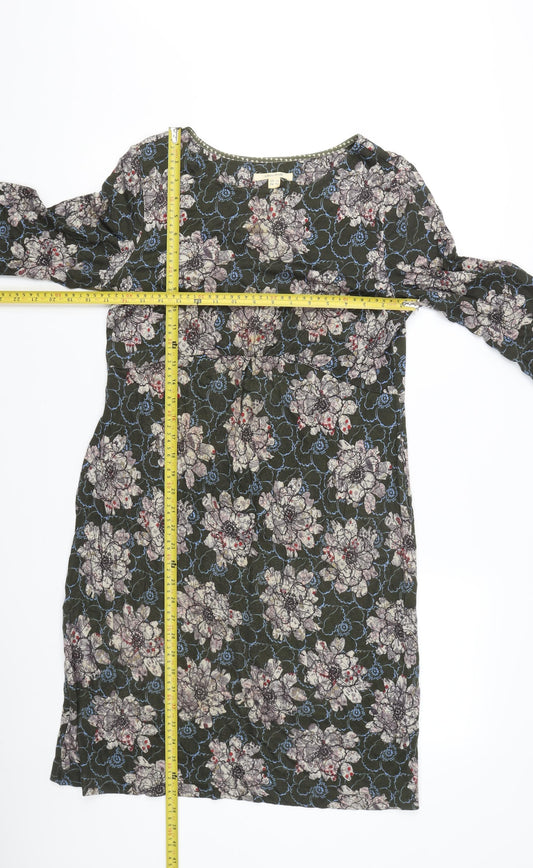 White Stuff Women’s Multicoloured Floral Shift Dress UK 12 Knee Length