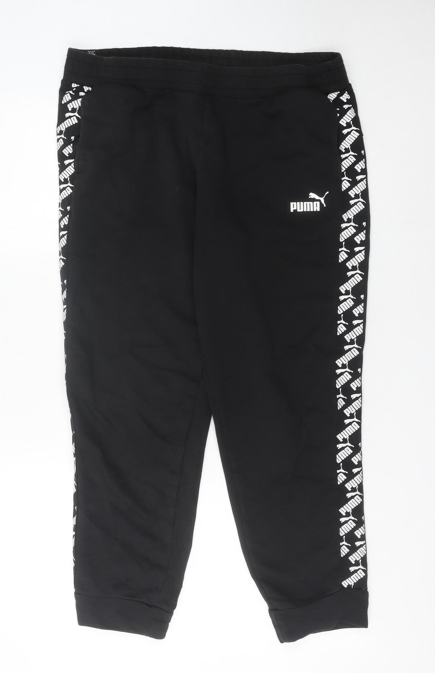 Puma Men’s Black XL Jogger Trousers with Logo Trim