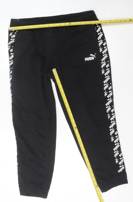 Puma Men’s Black XL Jogger Trousers with Logo Trim