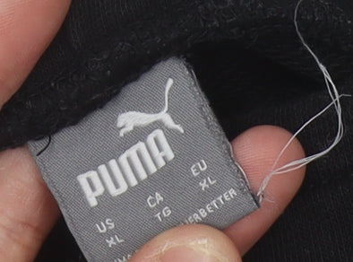 Puma Men’s Black XL Jogger Trousers with Logo Trim