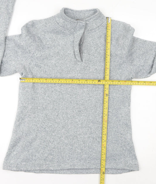 Mountain Warehouse Women’s Grey Henley Sweatshirt Size 12 Polyester