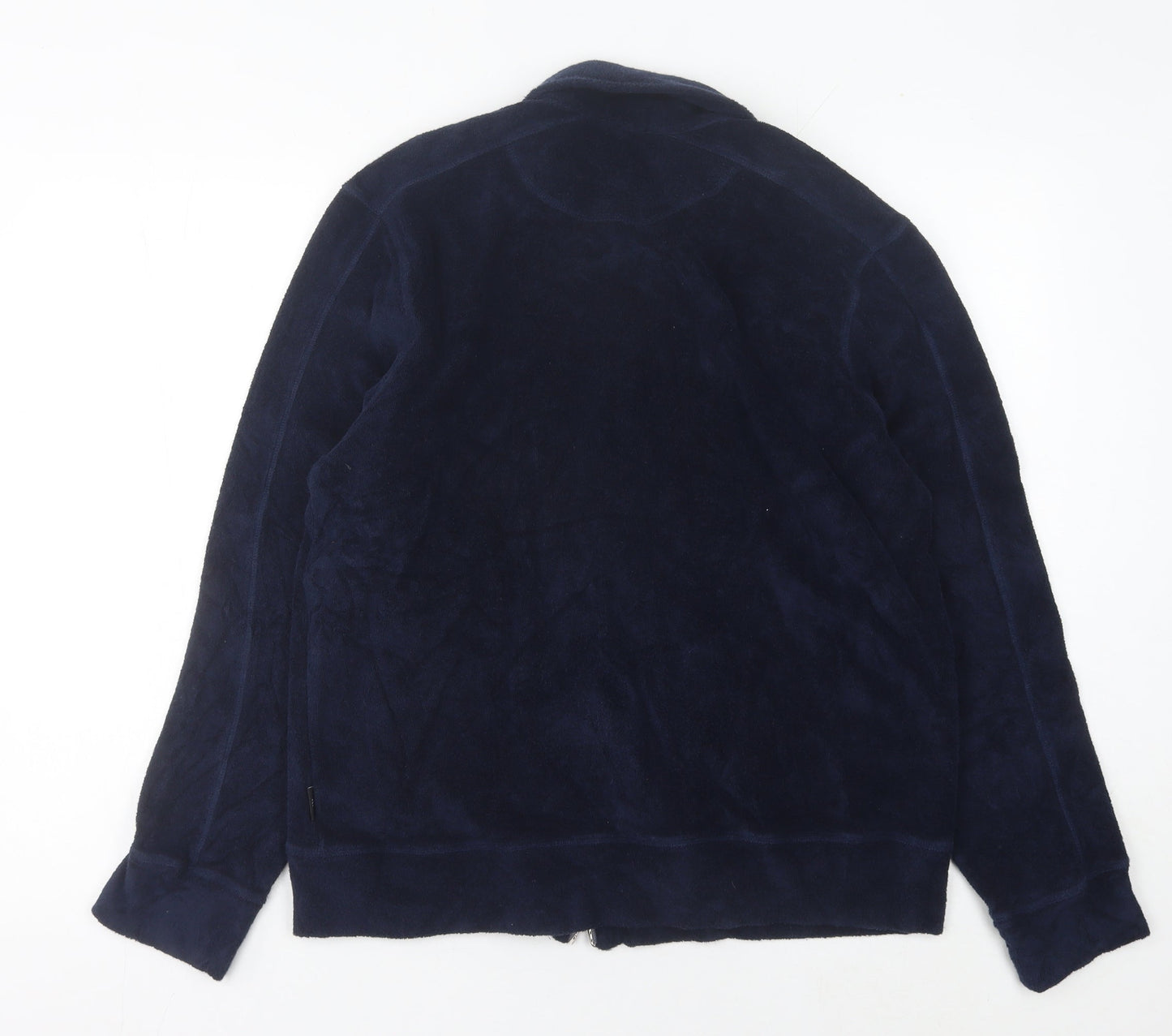 Ted Baker Men's Blue M Full Zip Collared Fleece Sweatshirt