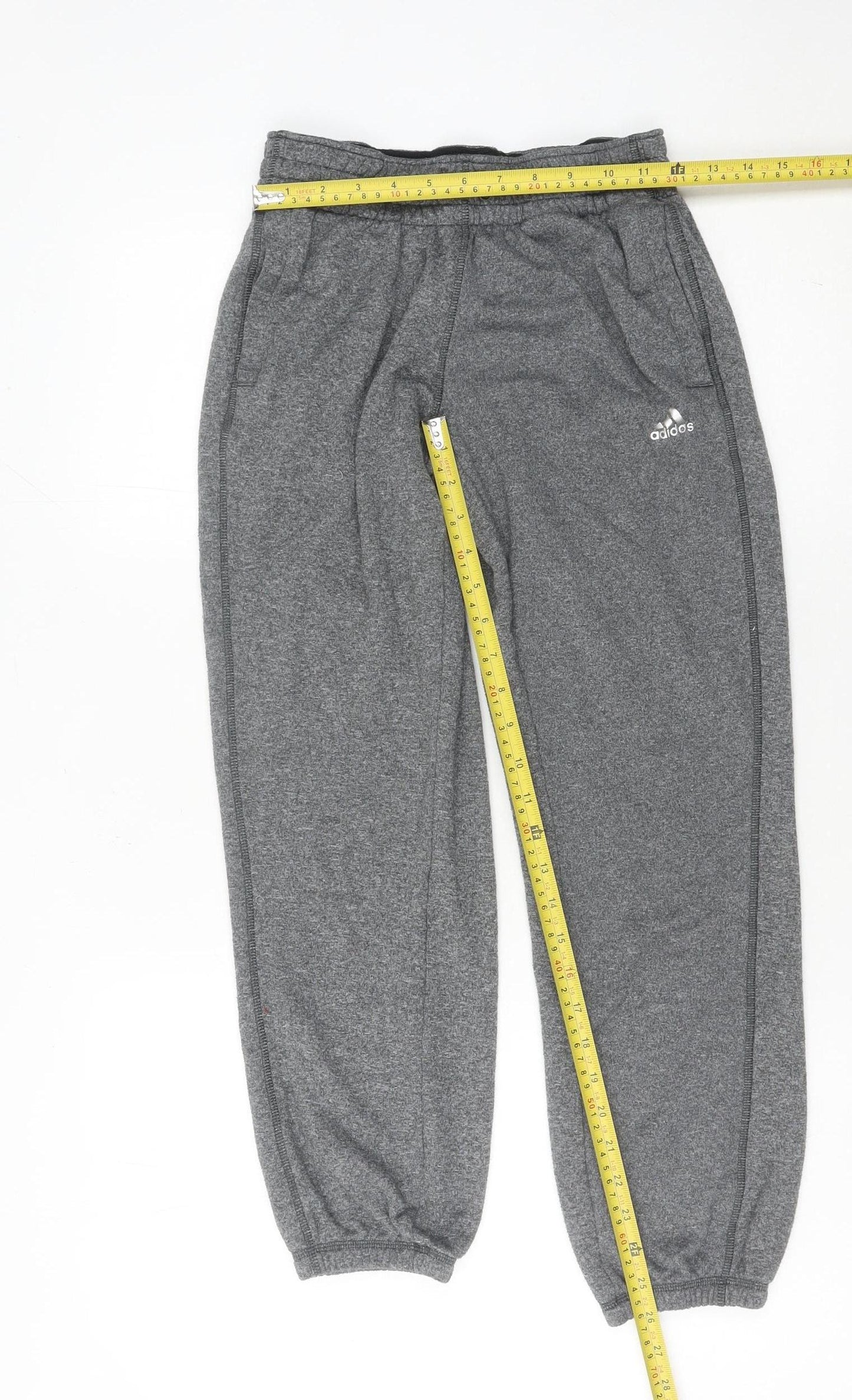 Adidas Women Grey Climawarm Sweatpants Size 8-10 Winter Fleece