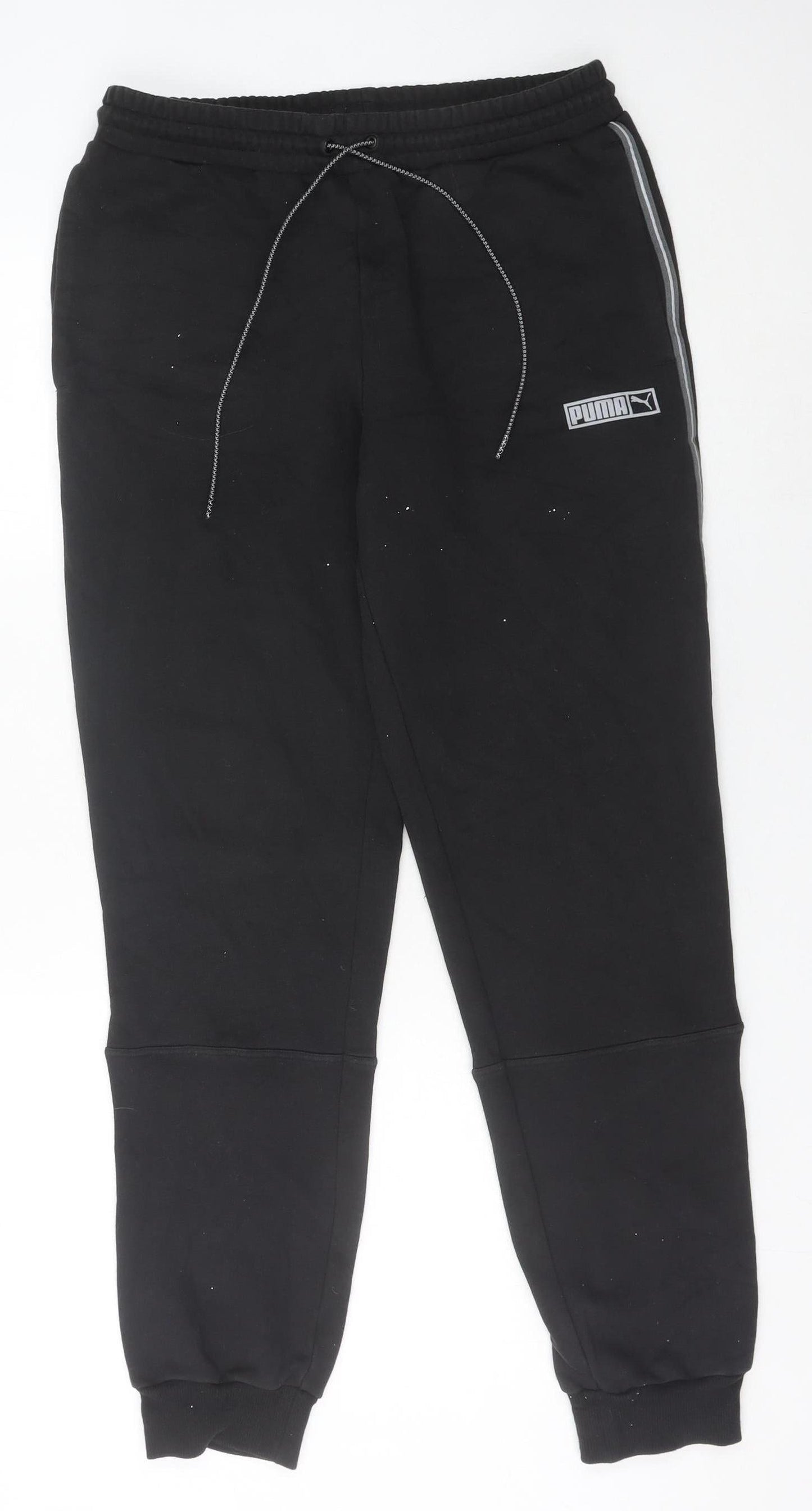 Puma Men’s Black Jogger Trousers M Regular Fit Fleece Autumn Winter
