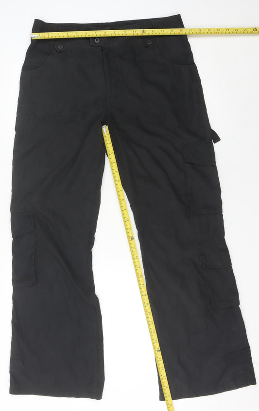 Lapa Women’s Black Cargo Style Cotton Leggings M