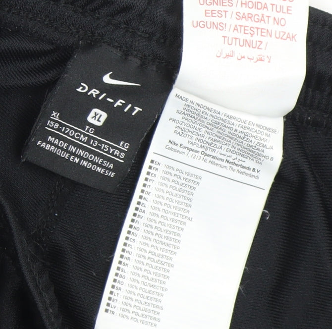 Nike Teens Black XL Dri-FIT Tapered Track Pants Football Training