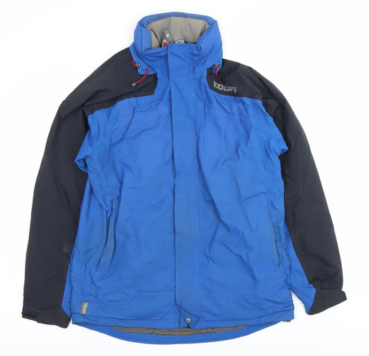 TOG24 Men's Blue Medium Parka Jacket Nylon Water Resistant Outdoor