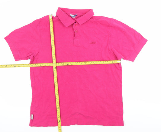 Reebok Men's Pink XL Polo Shirt Short Sleeve 100% Cotton Casual