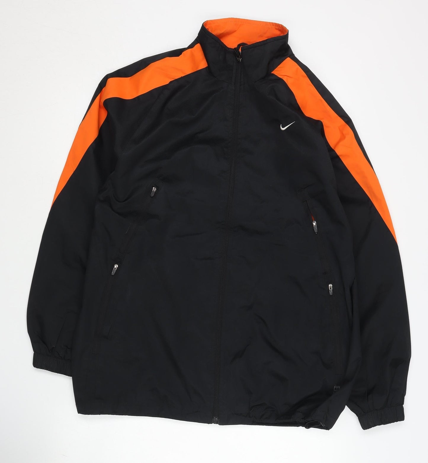 Nike Men’s Black Orange 2XL Track Jacket Clima-Fit Sports Mid-Length