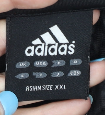 adidas Mens Black XL Track Jacket Full Zip Sportswear