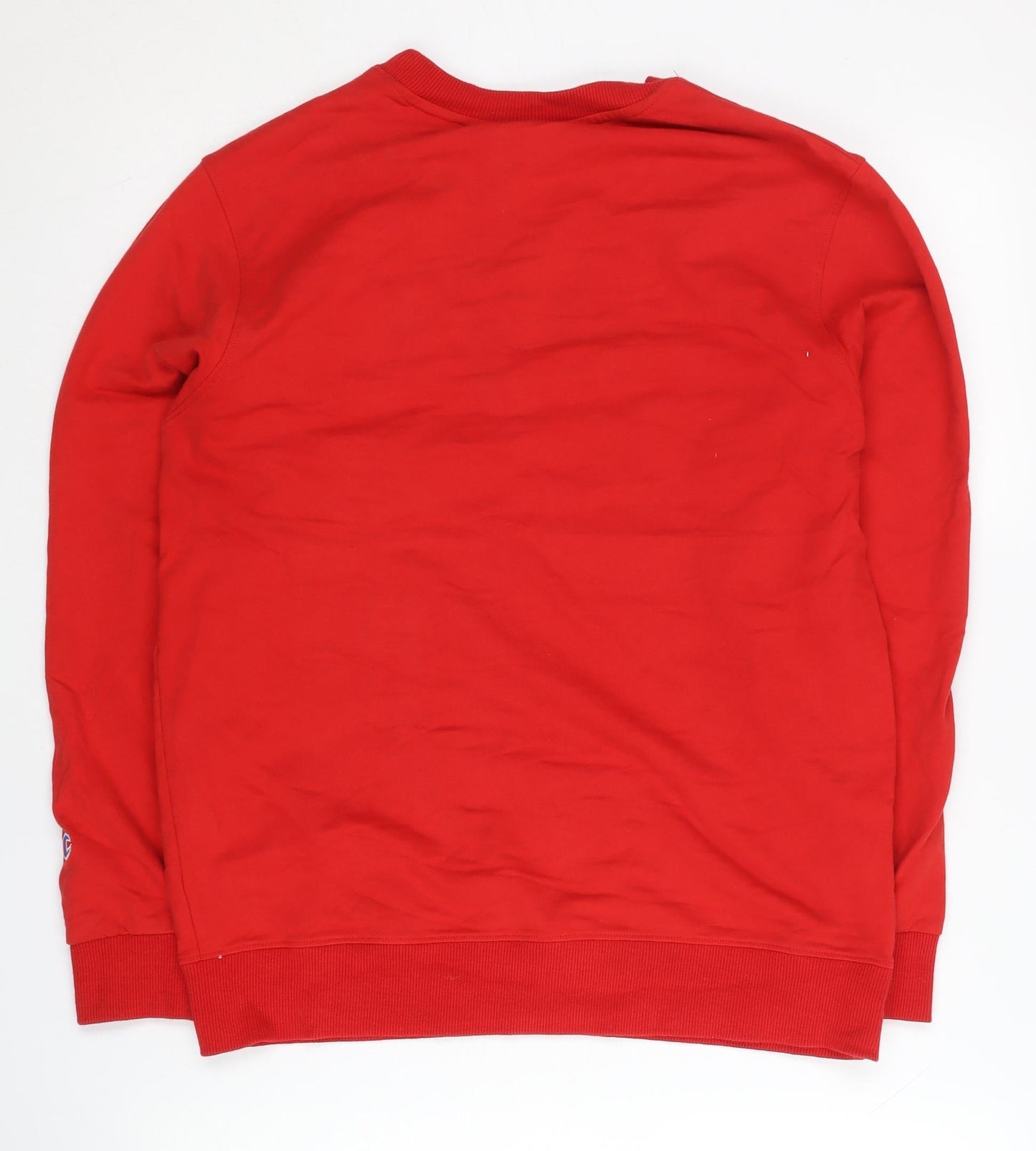 Champion Women’s Red Cotton Pullover Sweatshirt L Logo Sportswear