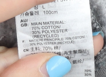 Adidas Men's Grey Pullover Hoodie M Regular Fit Sports Jersey