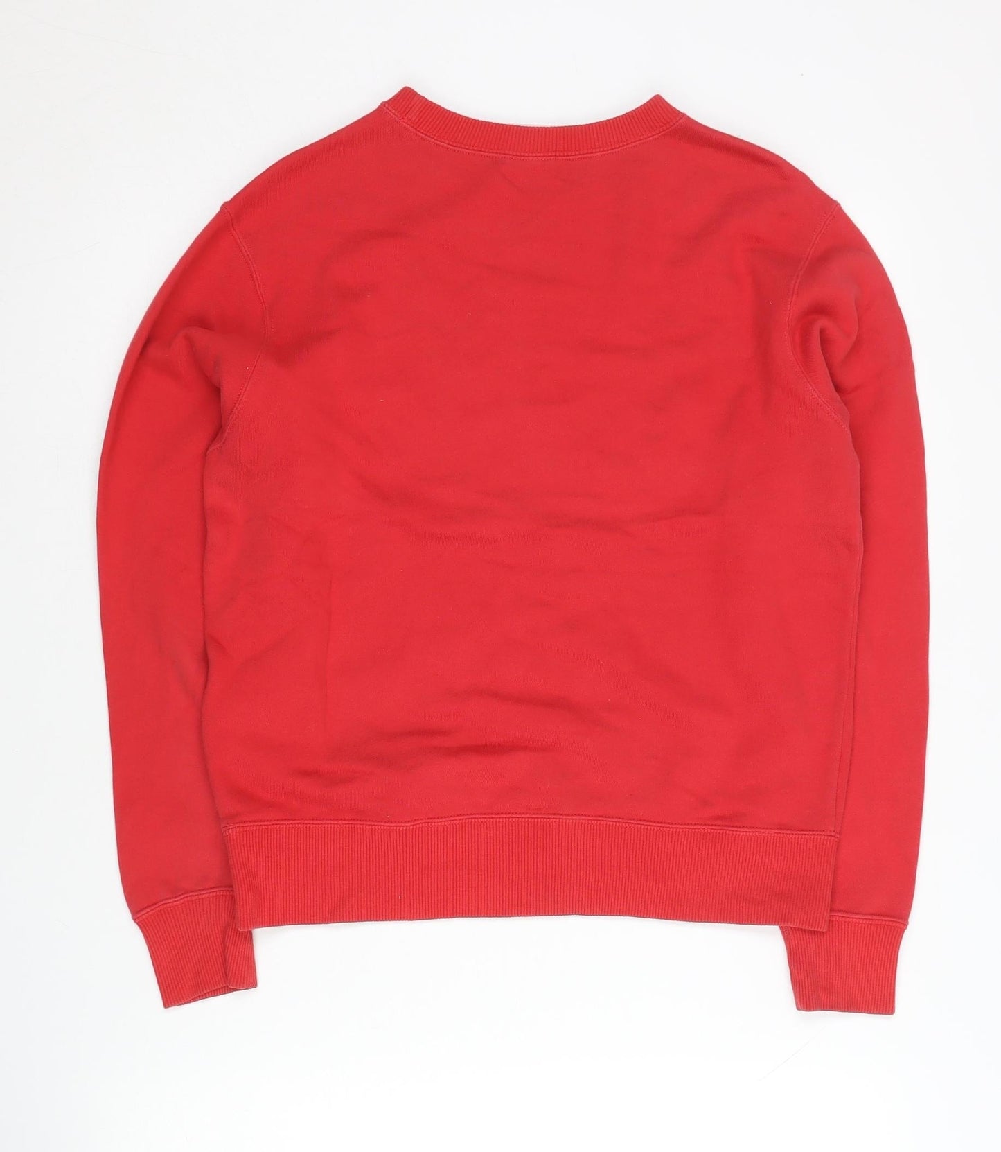 Champion Women's Red Small Pullover Sweatshirt Logo Print Cotton