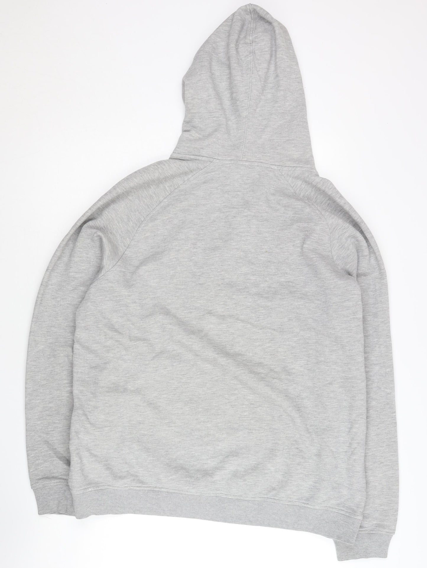 Adidas Men's Grey XL Pullover Hoodie with Trefoil Logo