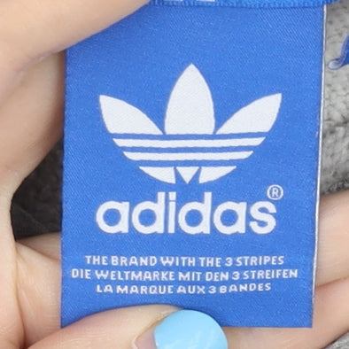 Adidas Men's Grey XL Pullover Hoodie with Trefoil Logo