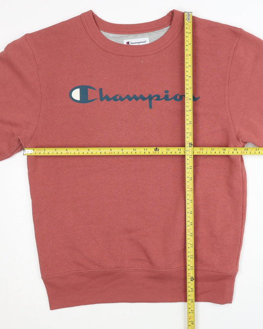 Champion Men’s Red Pullover Sweatshirt S Logo Graphic Jersey