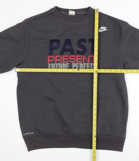 Nike Men's Black M Pullover Sweatshirt Crew Neck Graphic Print