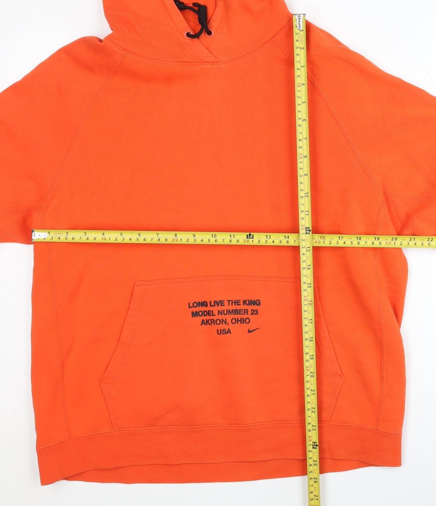 Nike Men's Orange XL Pullover Hoodie Basketball Graphic Print
