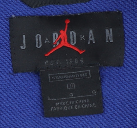 Jordan Men’s Blue Graphic Print Crew Neck Sweatshirt L