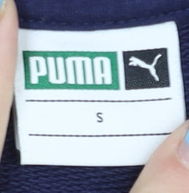 Puma Men's Blue Small Pullover Sweatshirt Crew Neck Jersey Long Sleeve