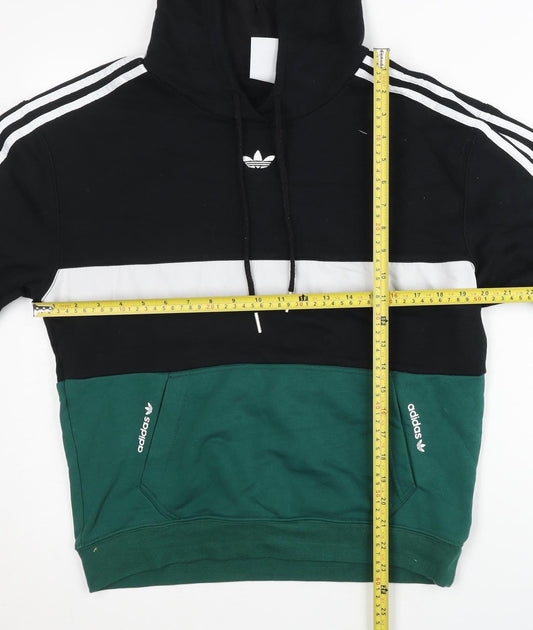Adidas Mens Black XS Pullover Hoodie with Logo & Pockets
