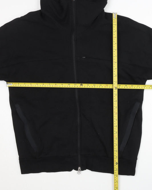 Adidas Men’s Black Full Zip Hoodie L Regular Fit Cotton Blend