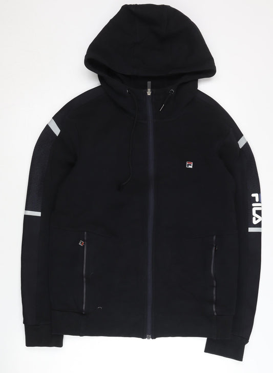 Fila White Line Men’s Black Full Zip Hoodie L Regular Fit