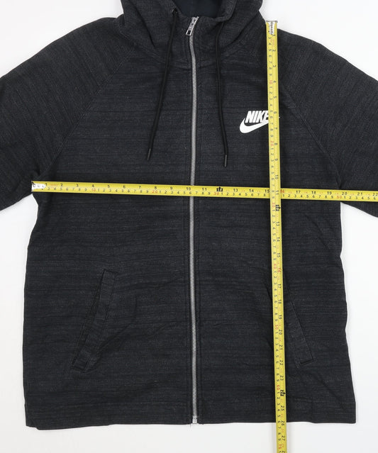 Nike Men’s Black XL Full Zip Hoodie with Logo Pockets