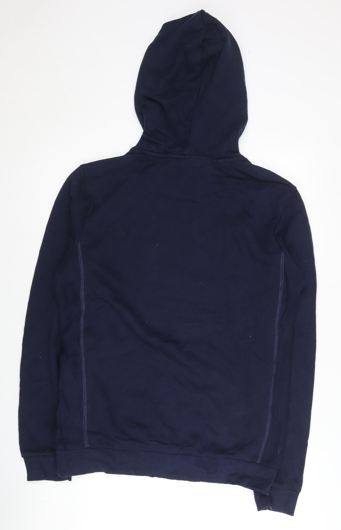 Puma Men’s Blue Pullover Hoodie L Sports Logo Graphic Long Sleeve