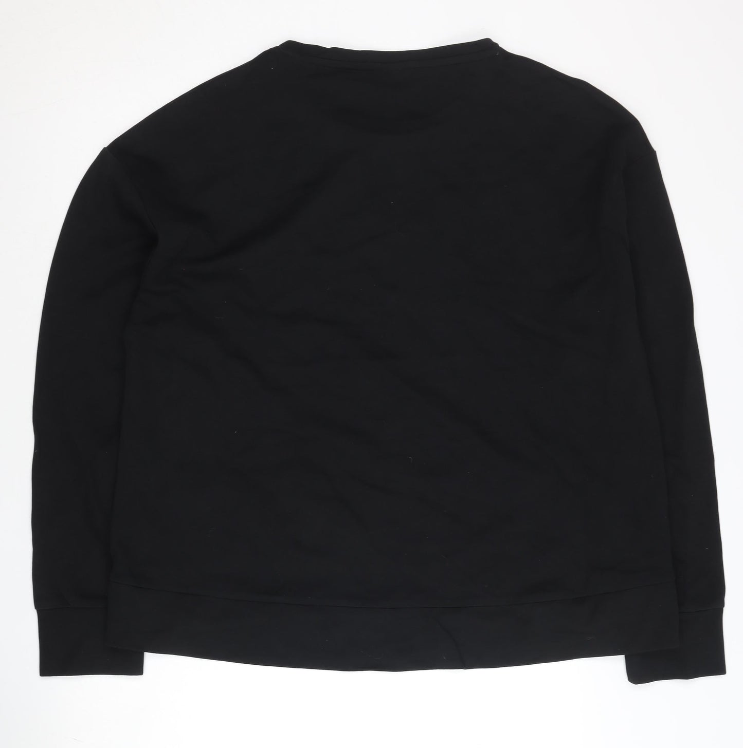 Kappa Women's Black 2XL Pullover Sweatshirt with Logo Print