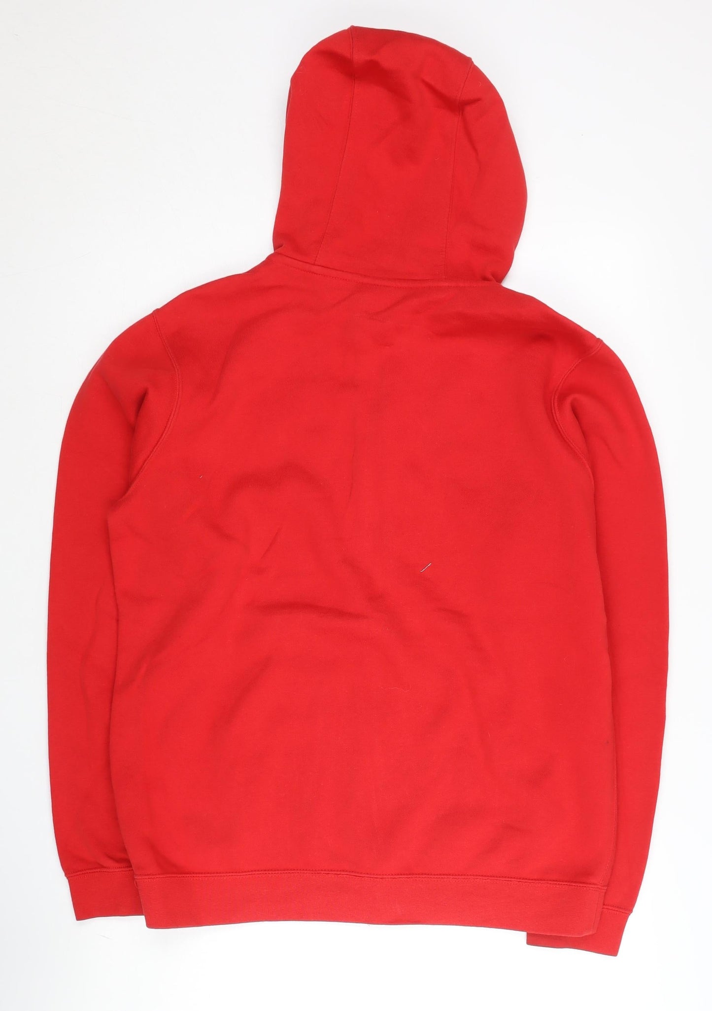 Nike Men’s Red Full Zip Hoodie Large Sports Logo Jersey Cotton Blend