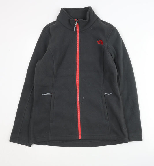 The North Face Womens Black M Fleece Jacket Full Zip Logo Outdoor