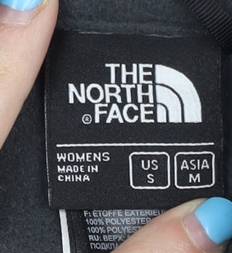 The North Face Womens Black M Fleece Jacket Full Zip Logo Outdoor