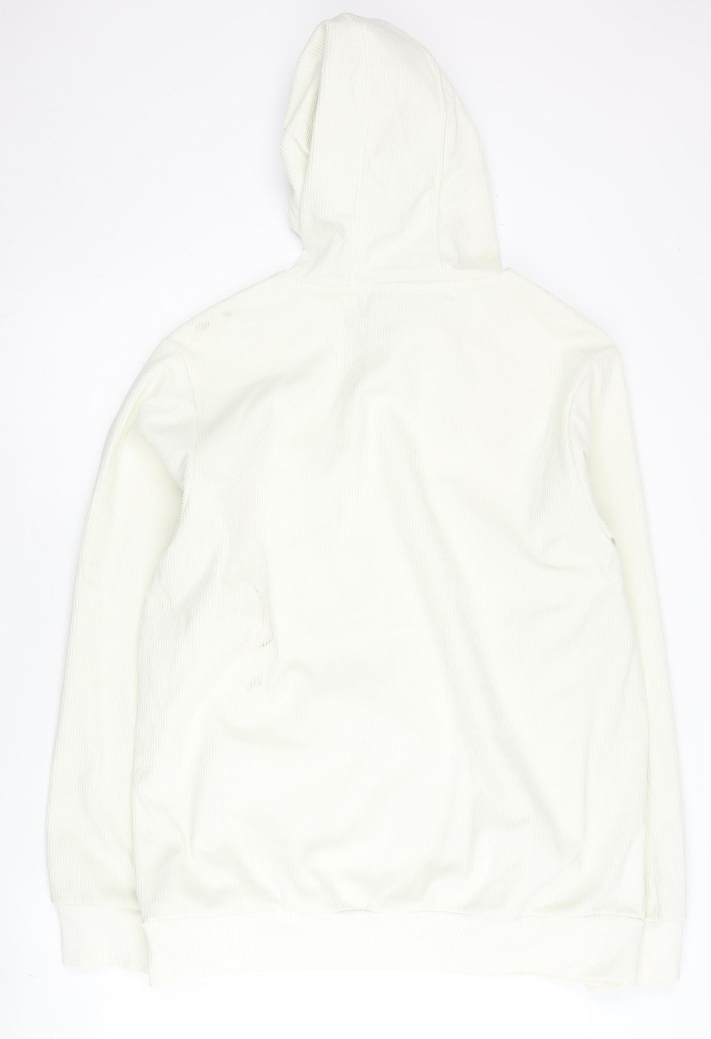Fila White Line Men's White Corduroy Pullover Hoodie L Regular Fit