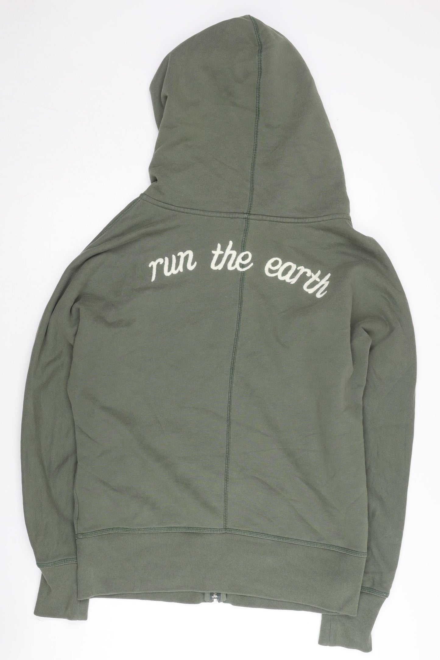 Nike Men's Green Full Zip Hoodie XL Running Sports Cotton