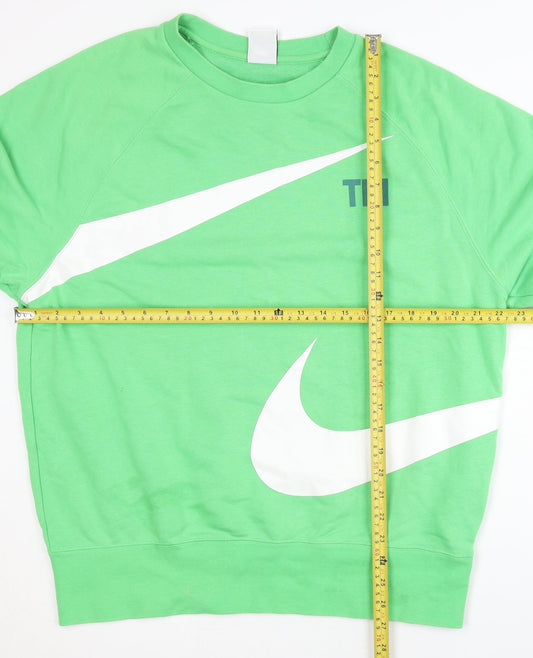 Nike Men's Green XL Graphic Logo Pullover Sweatshirt Jersey