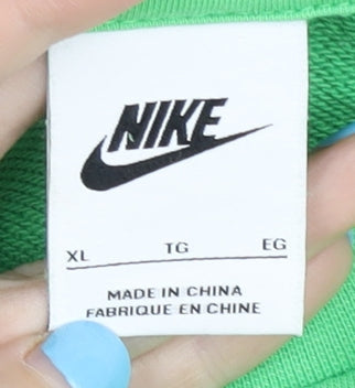 Nike Men's Green XL Graphic Logo Pullover Sweatshirt Jersey