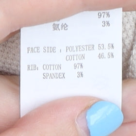 Kappa Men's Beige XL Pullover Sweatshirt Crew Neck Logo