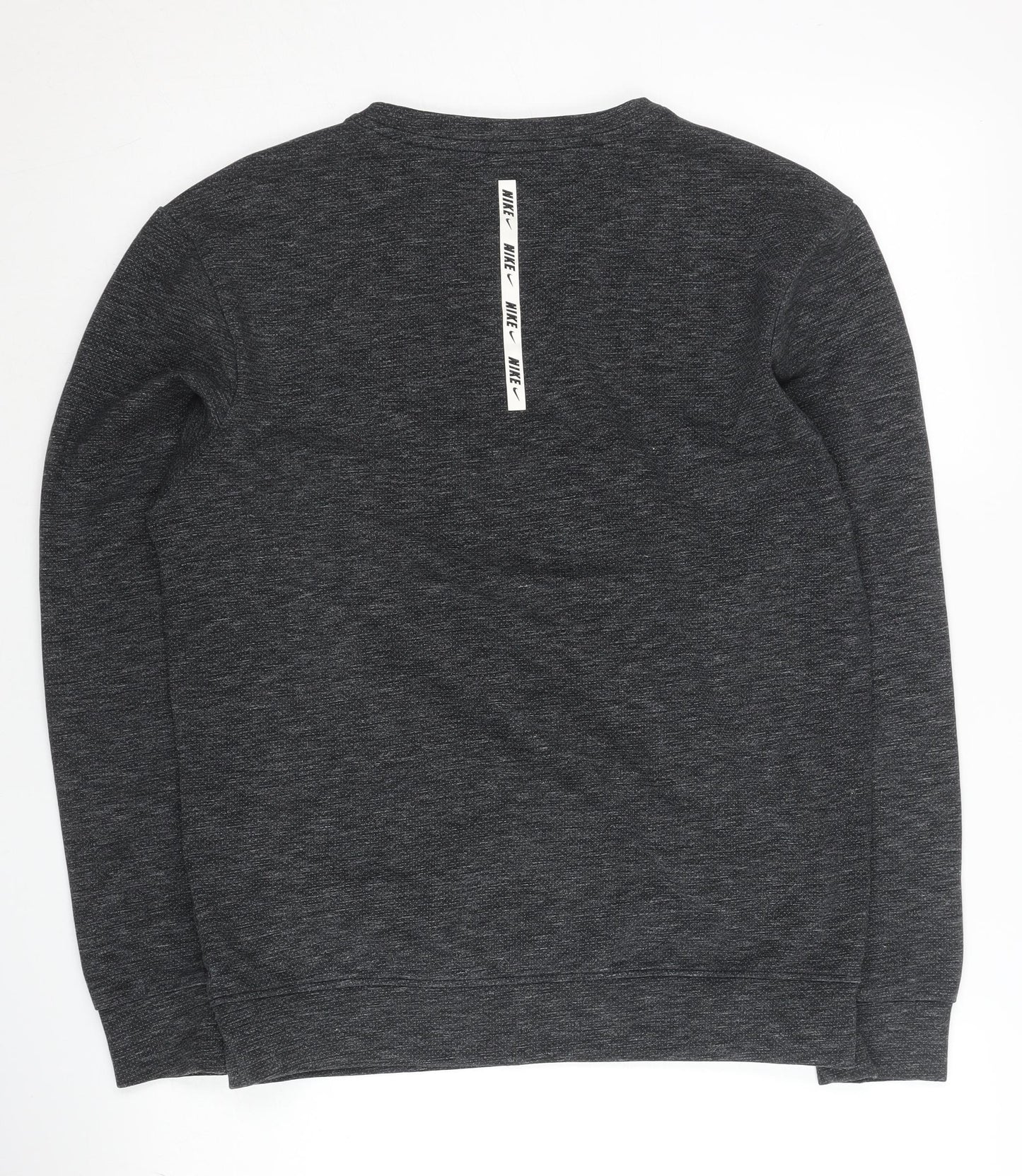 Nike Men's Grey Pullover Sweatshirt L Logo Sports Jersey Crew Neck