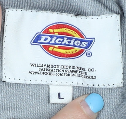 Dickies Men’s Blue L Hooded Parka Jacket Polyester Lined Casual Outdoor