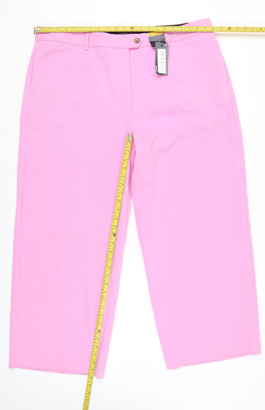 Marks and Spencer Women’s Pink Size 24 Straight Leg Trousers