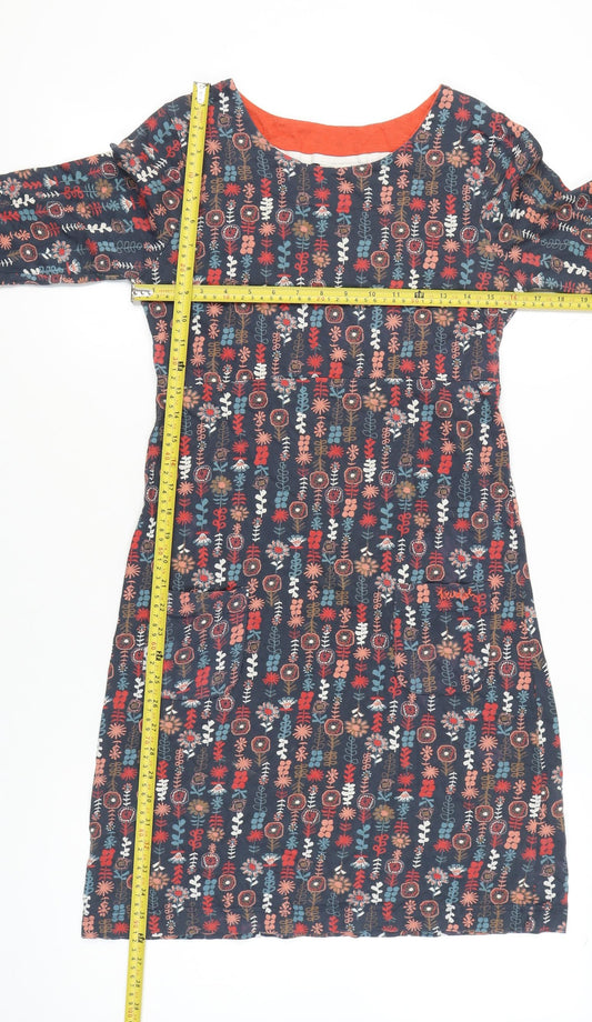 Weird Fish Women's Multicoloured Floral Shift Dress Size 10