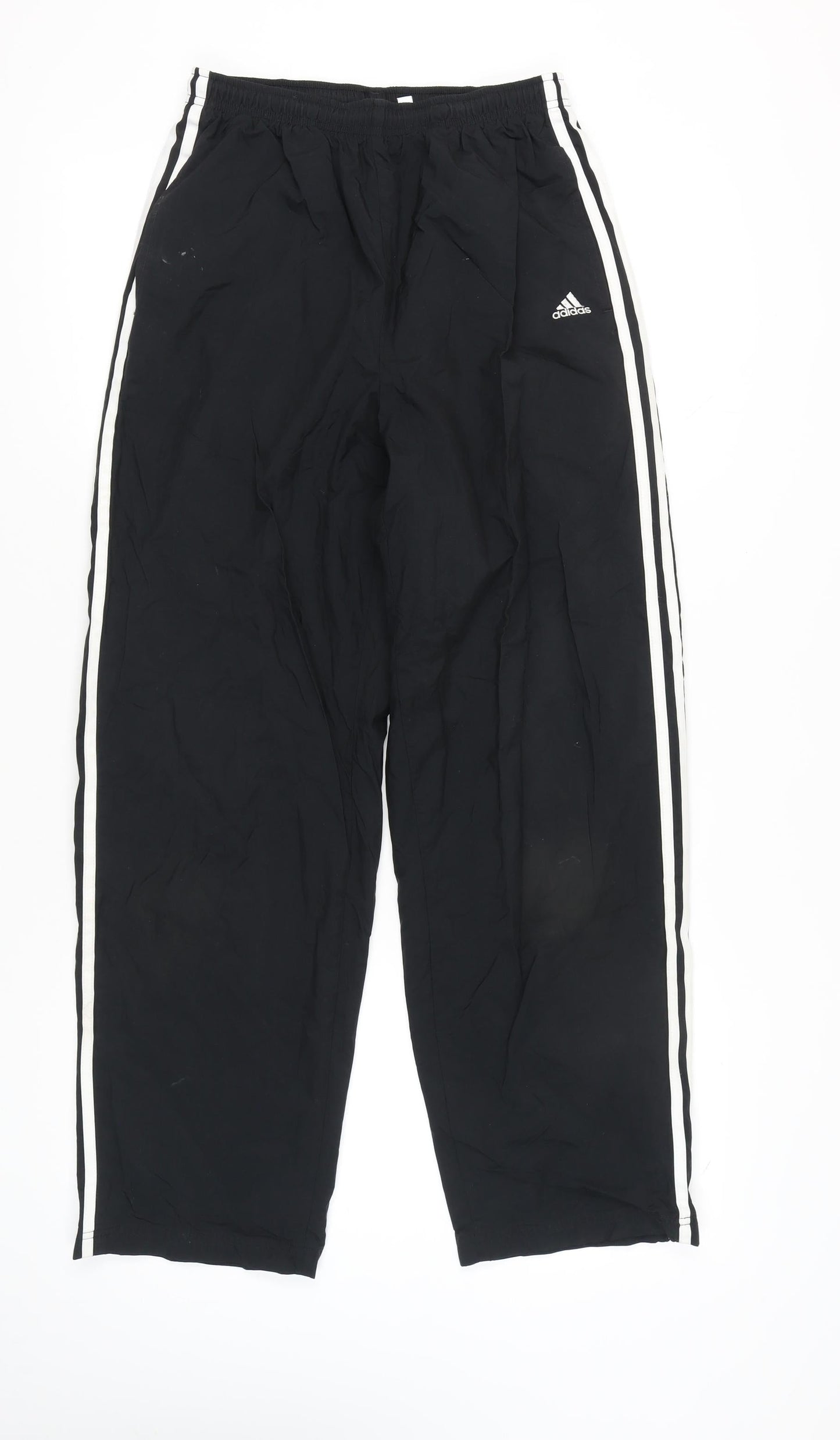 Adidas Men’s Black M Track Pants Elastic Waist Side Stripe Sports