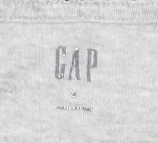 GAP Women’s Grey Ringer T-Shirt Size S Crew Neck Short Sleeve