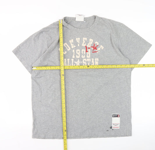 Converse Men's Grey M Graphic Print Sports T-Shirt