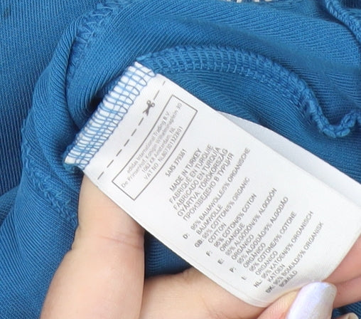 Adidas Women’s Blue Size 12 Hooded Full Zip Track Jacket