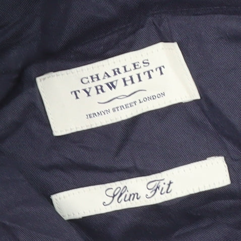 Charles Tyrwhitt Men's Blue Wool Slim Fit Dress Pants 32U Formal