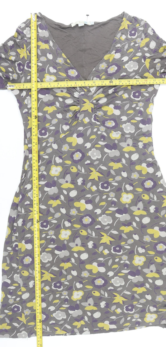 Boden Women’s Multicoloured Floral A-Line Knee Length Dress UK 10