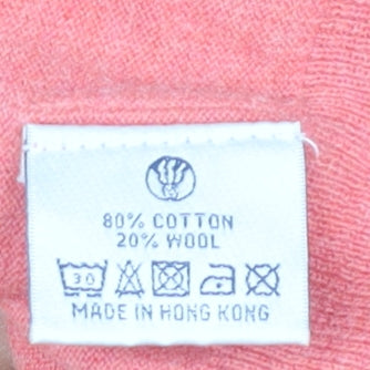 Fat Face Women's Pink Size 16 Cardigan 3/4 Sleeve Cotton Wool