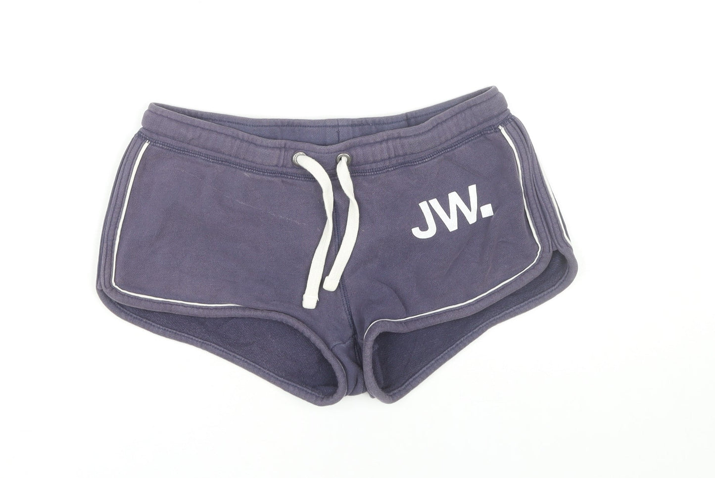 Jack Wills Womens Blue Cotton Hot Pants Shorts Size 6 Low Rise